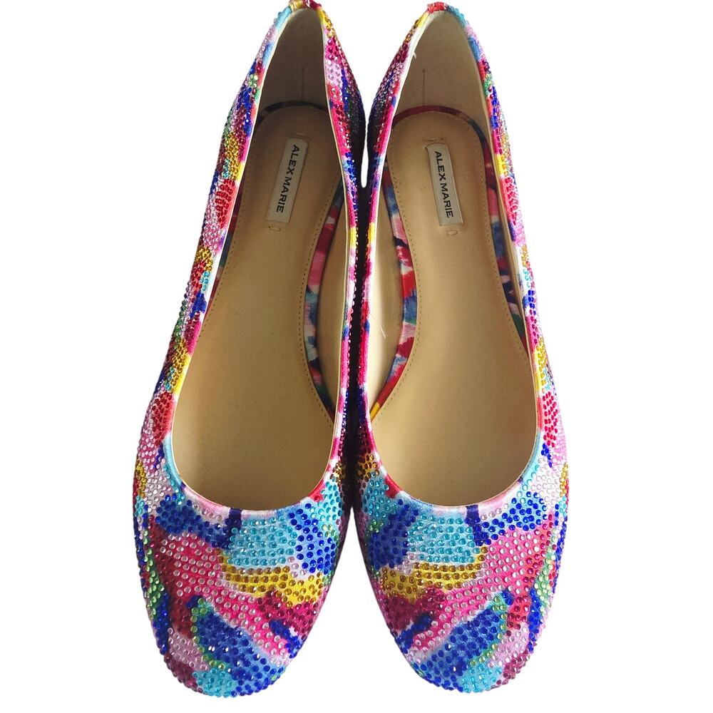 Alex Marie AltanaTwo Multicolor Rhinestone Ballet Flats Size 6.5